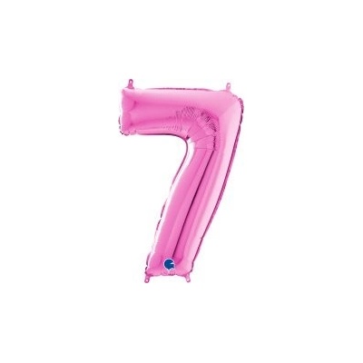 GRABO fóliový balónek ČÍSLICE FUCHSIA 7 66cm,26 nafukovací
