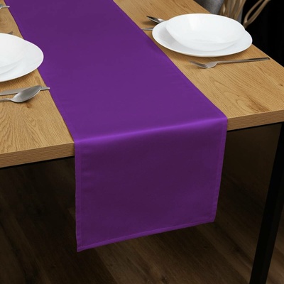 Biante satén běhoun polyesterový Satén LUX-044 Zářivě fialový 35x140 cm