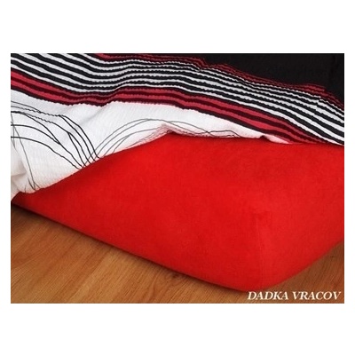 Dadka prostěradlo jersey červená 160-180x200