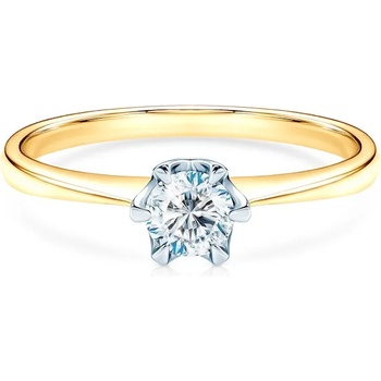 Image 1 of SAVICKI Годежен пръстен Triumph of Love: двуцветно злато, бял сапфир