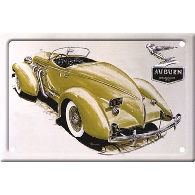 Plechová cedule auta Auburn Speedster 851, 150x100 mm