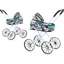Lean Toys Veľké kolesá skladacie Zebra Tyrkysová