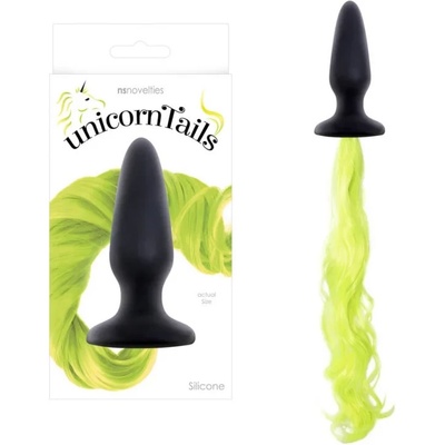 Анален плъг, опашката на еднорога - Unicorn Tails, Yellow (NSTOYS0529)