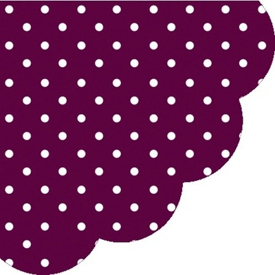 PAW servítky R 32cm Dots Dark Violet
