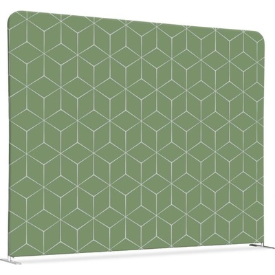 Jansen Display Oboustranný Hexagon zelený 150 x 150 cm