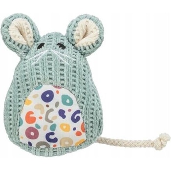 Trixie Myška tkaná sedící s catnipem 11 cm