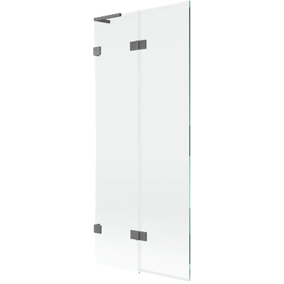 Mexen Lunar L параван за вана с 2 крила, ляв, 80 x 150 см, прозрачен, gun метал - 897L-080-100-95-00-L (897L-080-100-95-00-L)