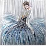 TopMebel Картина " Girl In Pearl Dress" TopMebel върху платно дигитален печат 90x90x3cm