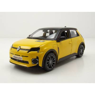 Bburago Renault 5 E‑Tech electric žltý kovový model 1:24