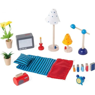 Goki Обзавеждане за куклена къща Goki - Аксесоари за хол и спалня (51934)