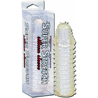 Пенис ръкав, интензивно стимулиращ, 14, 5см. - Super Stretch Clear (SEVCR00358)