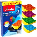Vileda 149470 Pur Active Color Edition špongia stredná 3+1 ks