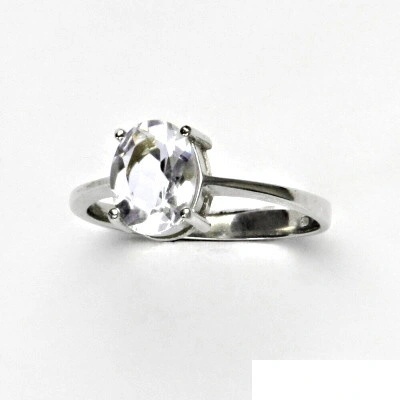 Čištín Zlatý prsten přírodní křišťál bílé i žluté zlato T 1244