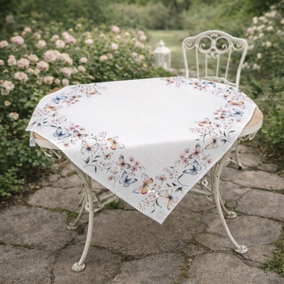 Raebel Jemný obrus s motýľmi 6190 viacfarebná Polyester 85x85 cm