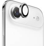 Blueo Протектор - Камера за iPhone 17 Air - Син - Оригинална метална рамка със стъклени лещи - Сребрист