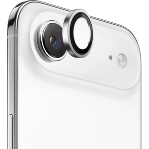 Blueo Протектор - Камера за iPhone 17 Air - Син - Оригинална метална рамка със стъклени лещи - Сребрист