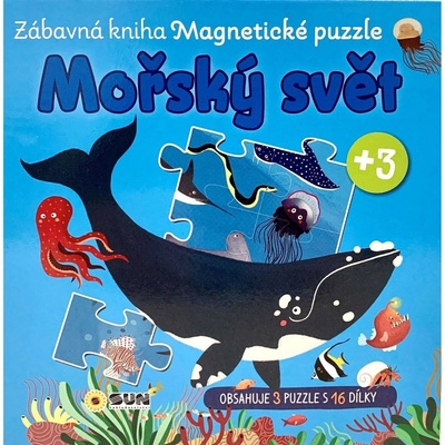 Zábavná magnetická kniha MOŘSKÝ SVĚT - čti a skládej