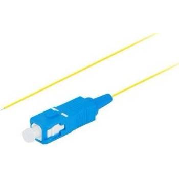 Lanberg Оптичен мрежов адаптер Tail/Pigtail с SC/UPC конектор, дължина 2m, Lanberg 43352, Easy Strip SM G657A1, жълт (FP-SCUP-SE11-0020-YE) (FP-SCUP-SE11-0020-YE)