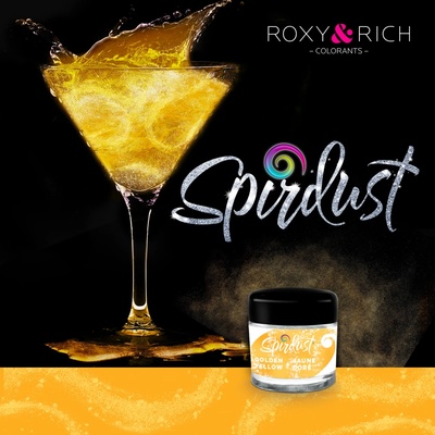 Roxy and Rich Metalická barva do nápojů Spirdust zlato žlutá 1,5 g – Zbozi.Blesk.cz