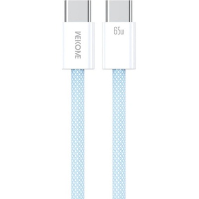 Wekome WDC-21 opletený nabíjací a dátový USB-C na USB-C 1m modrý