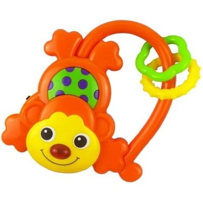Baby Mix Детска дрънкалка със звук Baby Mix Маймунка оранжева