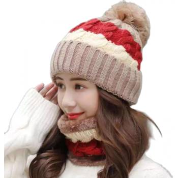 HARAHU Шапка и тунел - Кафяв kp21301 (21301)