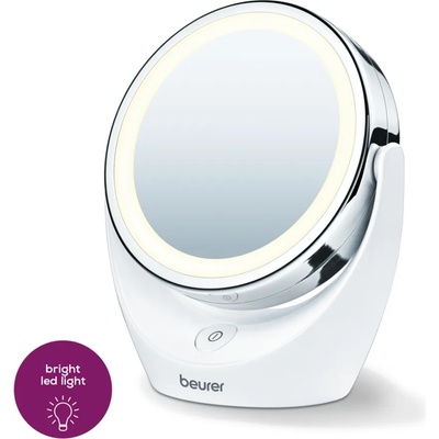 Козметично огледало Beurer BS 49 lluminated cosmetic mirror; 12 LEDs; 5 x zoom; 2 mirrors; 11 cm (58401_BEU)