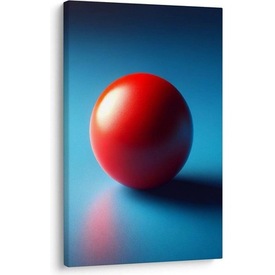 Obraz červená koule na modrém - 100x150
