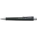 Faber-Castell Химикалка, 0, 7 мм, с бутон, черно перо, FABER-CASTELL "Poly Ball", синя 241199 (241199)