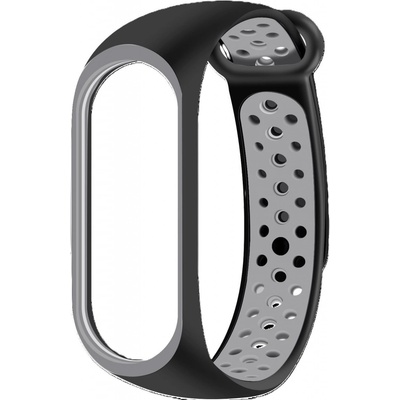 Eternico Sporty pro Xiaomi Mi band 5, 6, 7 solid black and gray APW-XMI7SP-SBEG – Zboží Živě