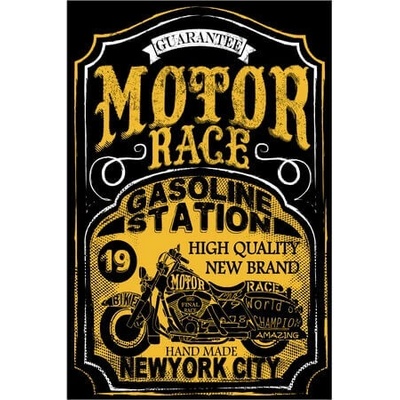Ceduľa Motor Race Gasoline Station NewYork City
