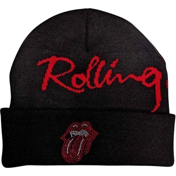 The Rolling Stones шапка Embellished Classic Tongue Black (RSBEAN10B)