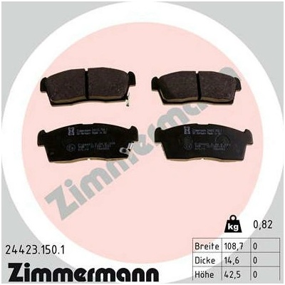 Sada brzdových destiček, kotoučová brzda ZIMMERMANN 24423.150.1