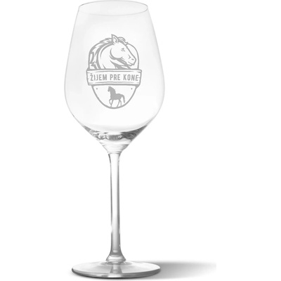 Sablio Pohár na víno Žijem pre kone 490 ml