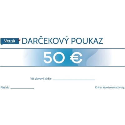 Darčekový poukaz od ver.sk v hodnote 50 EUR