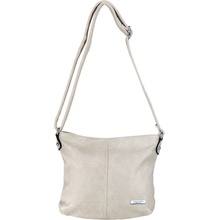 VIOLET dámska crossbody koženková kabelka Béžová