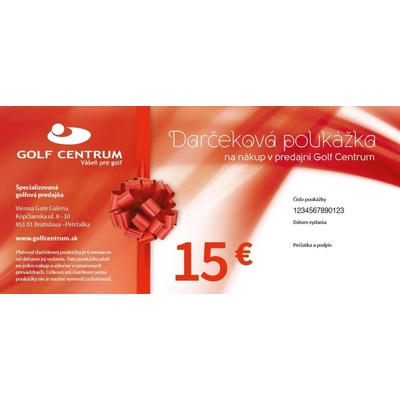 Darčeková poukážka v hodnote 15 EUR Nedefinované