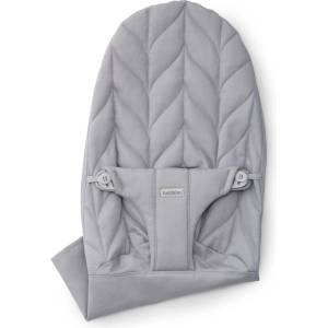 BabyBjörn Калъф за бебешки шезлонг BabyBjorn - Bouncer Bliss, Woven Petal Quilt, Light Grey (1814-012224) - baby