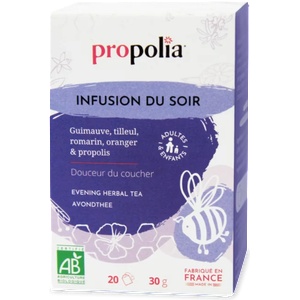 Propolia Organic Evening Herbal Tea - 20 чаени пакетчета