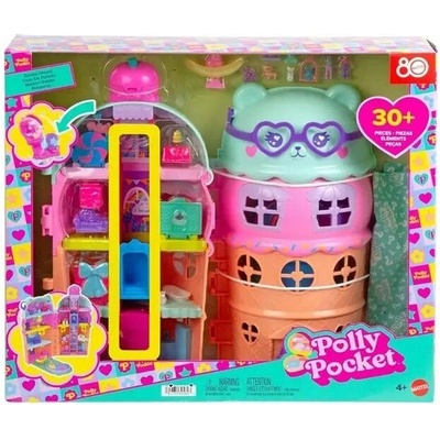 Polly Pocket Ledová cukrárna - herní sada s 2 panenkami a 25 doplňky