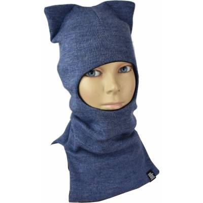 detská kukla s mačacími ušami modrá