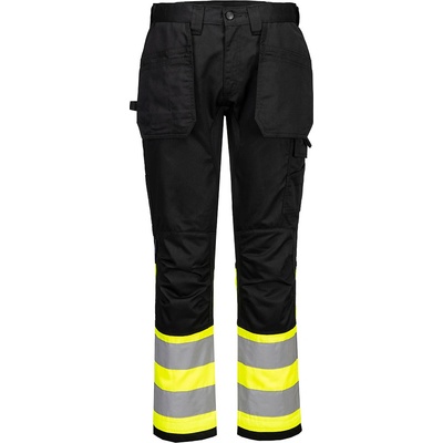Portwest hi-vis wx2 cd858 / Мъжки панталон с висока видимост - жълт/черен uk 48/eu 64/66 (cd858ybr48)