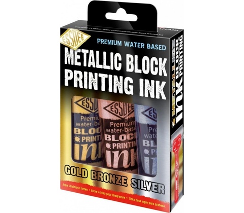 Essdee Premium Sada metalických barev na linoryt 3x100 ml