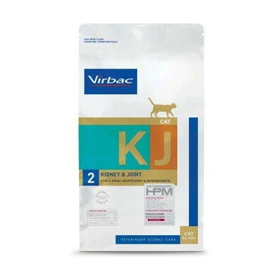 Virbac VETERINARY HPM Kidney & Joint KJ2 Cat Granule pro kočky s onemocněním ledvin a na podporu kloubů 1,5 KG
