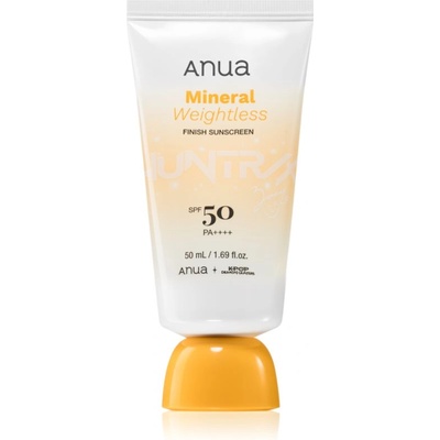 Anua K-Pop Demon Hunters Mineral Weightless Finish Sunscreen лек защитен крем за лице SPF 50 50ml
