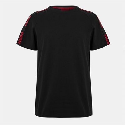 Hugo Мъжка тениска Hugo HUGO Mens T-Shirt with Logo Signature Tape Detail - Black 001