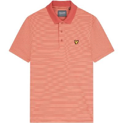 Блуза с яка Lyle and Scott Golf Microstripe Polo Shirt - Wrm Rose