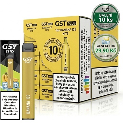 GST Banán ICE 20mg 600 potahů 10 ks