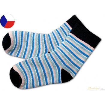 Nepon Dětské froté ponožky Proužky modré