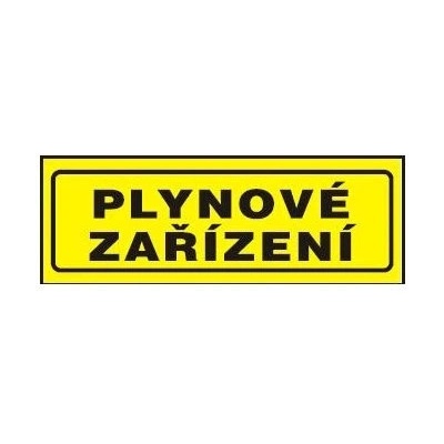 Plynové zařízení 210x80mm - samolepka